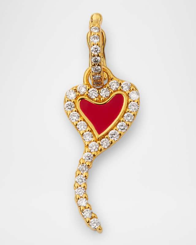 20K Scalloped Evil Eye Coin Pendant with Enamel and Diamonds